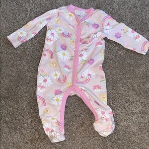 Girls Rainbow Kids Footed One Piece